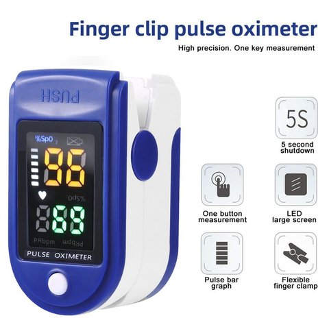 Four-color OLED Display Digital Pulse Oximeter Saturation Monitors Portable Oxygen Sensor Home Clip Fingertip Oximeter ► Photo 1/6