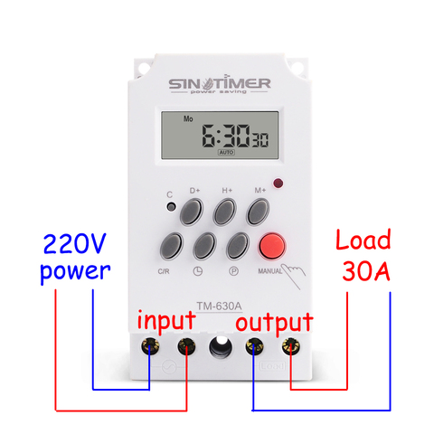 30amp 220V AC MINI Digital TIMER SWITCH 7 Days Programmable Time Relay FREE SHIPPING ► Photo 1/6