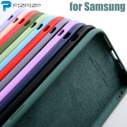 Original Liquid Silicone Case For Samsung Galaxy S10 S10e S20 Ultra S8 S9 Plus Note 10 20 A10 A40 A50 A51 A71 A31 A41 A21S Cover ► Photo 1/6