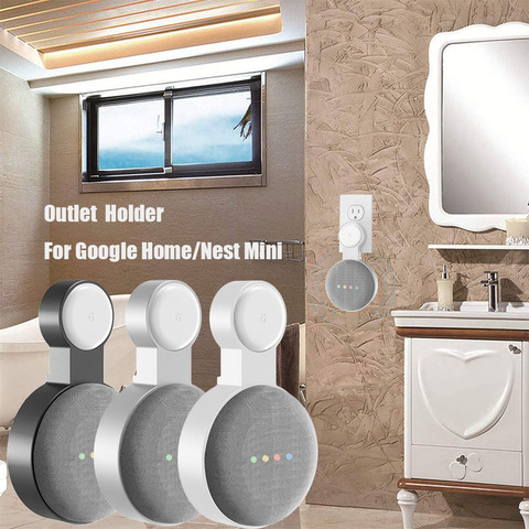 Outlet Wall Mount Holder for Google Home Mini (1st Gen) Google Nest Mini (2st Gen) Cord Management for Google Mini Smart Speaker ► Photo 1/6