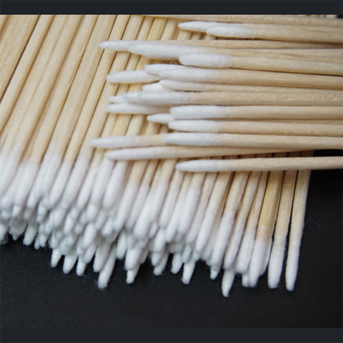 100/300pcs Wood Cotton Swab Cosmetics Permanent Makeup Health New Ear Jewelry Clean Sticks Buds Tip Wood Cotton Head Swab ► Photo 1/6