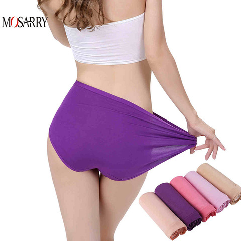 Bamboo Panties Women Daily Underwear Purple Thin Breathable Female