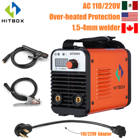 HITBOX 110V 220V Arc Welder MMA Welding Machine AT2000 ARC200 Inverter Overheat Protection Dual Voltage 90-240V ► Photo 1/6