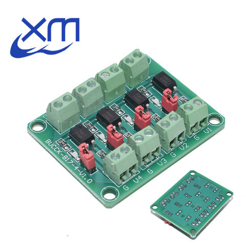 1PCS PC817 4 Channel Optocoupler Isolation Board Voltage Converter Adapter Module 3.6-30V Driver Photoelectric Isolated Module ► Photo 1/4