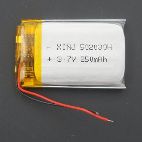 XINJ 3.7V 250mAh Lithium Polymer Rechargeable Battery Li ion li po cell 502030 For Sat Nav MP3/MP4 E-book Driving recorder DIY ► Photo 1/4