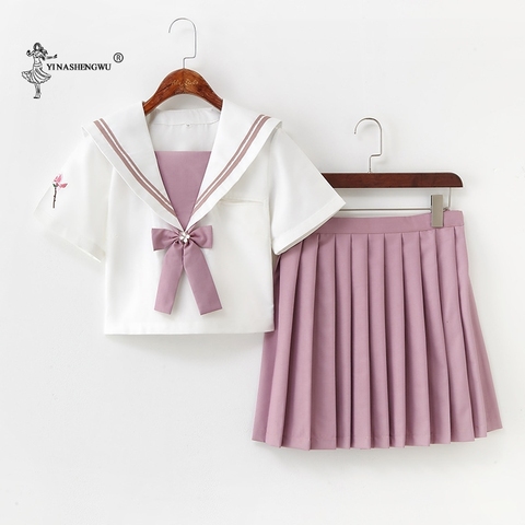 Japanese Pink JK Uniforms College Middle School Students Sailor Uniforms School JK Uniforms Anime Cospaly Students Clothing ► Photo 1/6