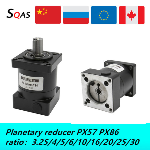 Eu warehouse low noise Planetary reducer PX57 PX86 ratio 3.25/4/5/6/10/13/16/20/24/25/26/30/36 for Nema23 Nema34 stepper motor ► Photo 1/5