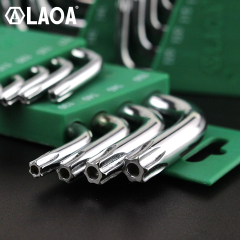 LAOA Inner Spline Allen Key with Middle Hole Wrench Set Torx Screwdriver Handtool Star Wrench ► Photo 1/6