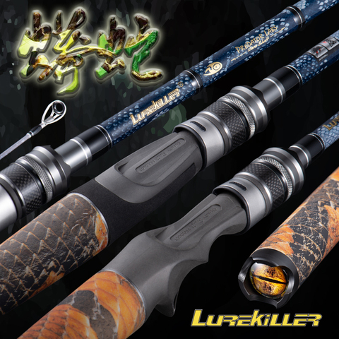 Lurekiller New Japan Full Fuji Parts Carbon Spinning/Casting Rod 2.1M/2.4M Carbon Handle Bass Rod Lure Fishing Rod ► Photo 1/5