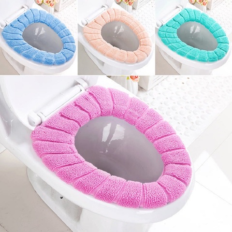 Warm Soft Washable Toilet Cover Pad Toilet Seat Cushion Set for Home Decor Closestool Mat Seat Case Toilet Lid Cover Accessories ► Photo 1/6