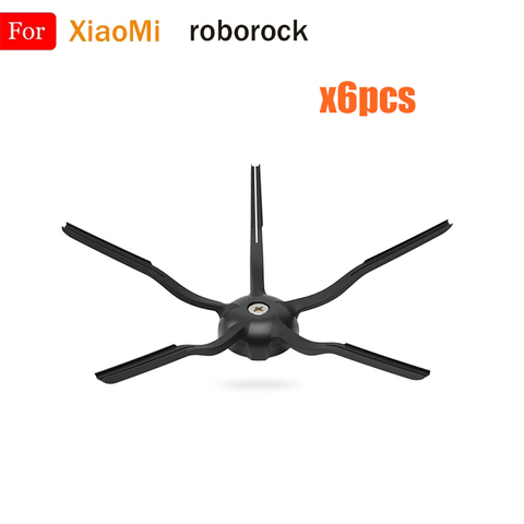 Black 5 Arms Rubber Side Brush Parts For XiaoMi Roborock S5 S50 S51 S55 S6 S6Pure S6Max E25 E35 Robot Vacuum Cleaner Accessories ► Photo 1/6