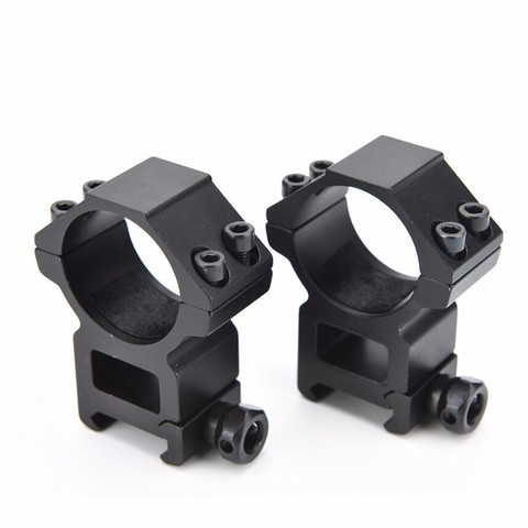 Discovery Riflescope Rings 25.4 30mm Tube Black Picatinny Dovetail 20mm 11mm Rail ► Photo 1/4