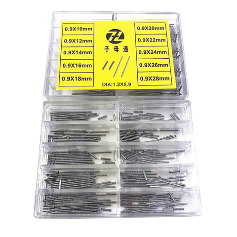 10 Size Watch Parts Capsa Pin Notched Tubes and Pins Set Assortment Whatch Band Clasp Tube Dia 1.2 10-28mm for Watchmaker ► Photo 1/6