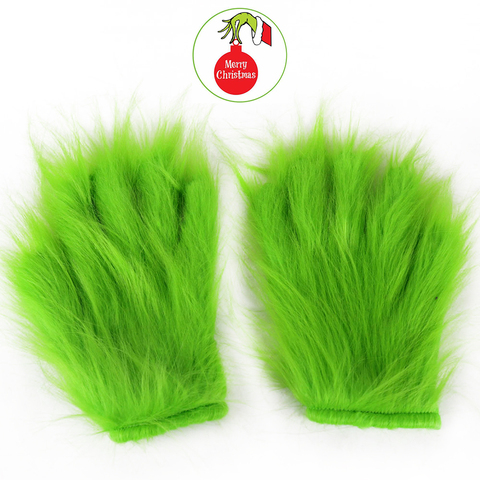 Grinch Gloves Geek Stole Christmas Cosplay Props Halloween Carnival Costume Accessories Christmas New Year Gifts ► Photo 1/6