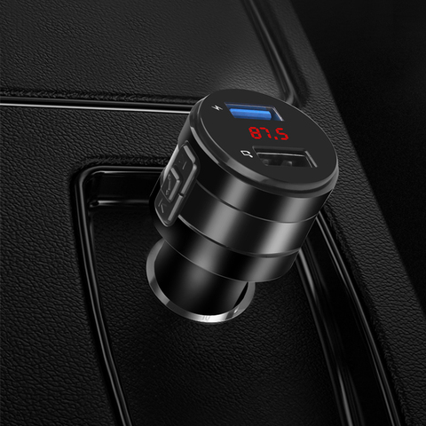 FM Transmitter Bluetooth 4.2 Car MP3 Player 3.1A Dual USB Ports Car Charger Handsfree Modulator Kit Cigarette Lighter Adapter ► Photo 1/6