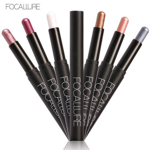 FOCALLURE Pensule Make Up Eyeshadow Stick 12 Colors Eye Shadow Pencil Eyes Makeup Pen Lasting Shimmer Cosmetics Tool maquiagem ► Photo 1/6