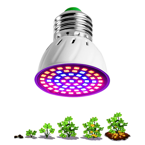 220V E27 Phyto Lamps Led Full Spectrum Grow Light 60leds Plant Growing Bulb for Greenhouse Hydroponics Grow Tent Box Fitolampy ► Photo 1/6