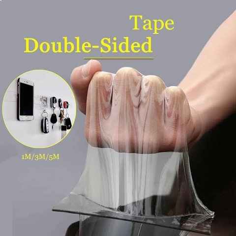 Traceless Tape 1/2/3/5m Reusable Double-Sided Adhesive Nano Tapes Removable Sticker Washable Adhesive Loop Disks Tie Glue ► Photo 1/6