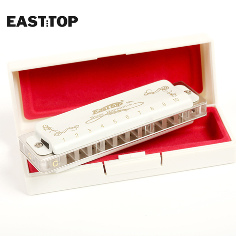 EASTTOP T008L 10holes professional blues harp diatonic transparent harmonica ► Photo 1/6