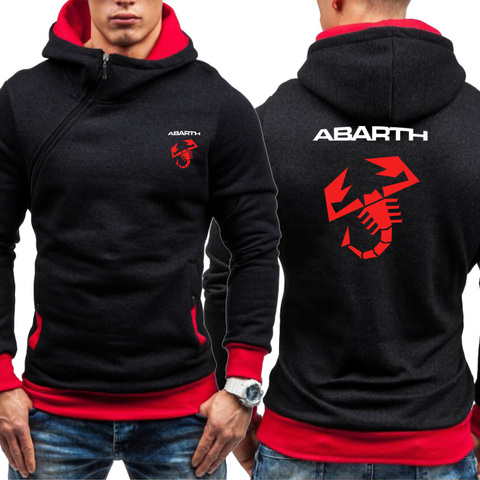 Spring Autumn Men's Hoodies Abarth Car Logo Print Sweatshirt Fashion Men Hoodie hip hop Oblique chain Casual Men's pullover ► Photo 1/1