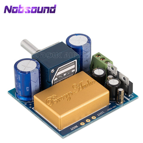 Nobsound Full DC Hi-Fi Op-amp Preamplifier Module Mini Stereo Audio Preamp Board ALPS with Shielding ► Photo 1/6