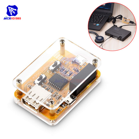 diymore ADUM4160 USB to USB Isolator Module Audio Noise Eliminator Industrial Isolator Protection Board with Acrylic Case ► Photo 1/6