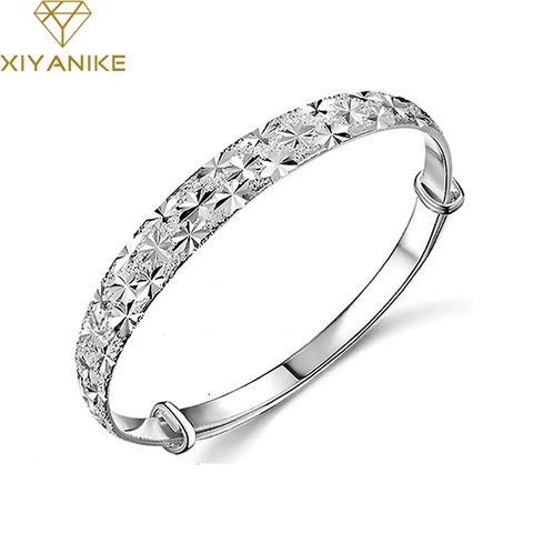 XIYANIKE 925 Sterling Silver Hot Fashion Star Bangles & Bracelet Jewelry Adjustable For Women Lovers Creative Anniversary  Gift ► Photo 1/5