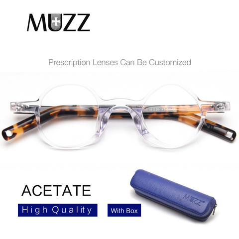 MUZZ Asymmetric Square Circle Glasses Frame Japan Handmade Italy Acetate Eyeglass Frames Myopia Full Rim Top Quality Eyewear ► Photo 1/1