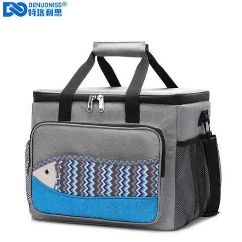 DENUONISS Large Oxford Cooler Bags Thermal Insulation Package Picnic Portable Container Bags Refrigerator Food Insulated Bag ► Photo 1/6