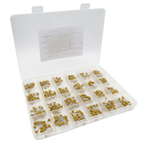 24values*20PCS =480PCS Monolithic Ceramic Capacitor 10pF~10uF,ceramic capacitor Assorted Kit + BOX ► Photo 1/2