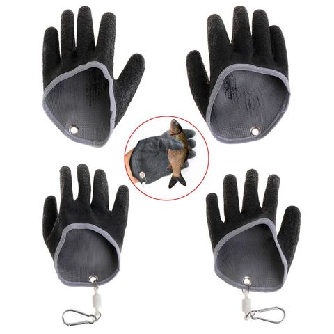 Non Slip Latex Fishing Gloves With Magnet Release Fisherman Protect Hand Fish Grab Anti Skid Capture Safety Hand Gloves 1pc ► Photo 1/6