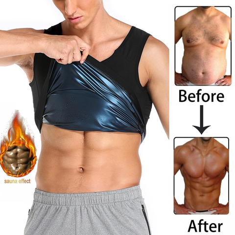 Men Neoprene Sweat Sauna Vest Body Shapers Vest Waist Trainer Slimming Tank Top Shapewear Corset Gym Underwear Women Fat Burn ► Photo 1/6