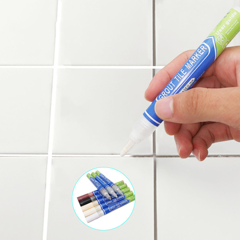 Color Waterproof Tile Gap Repair Pen White Tile Refill Grout Pen Mouldproof Filling Agents Wall Porcelain Bathroom Paint Cleaner ► Photo 1/6