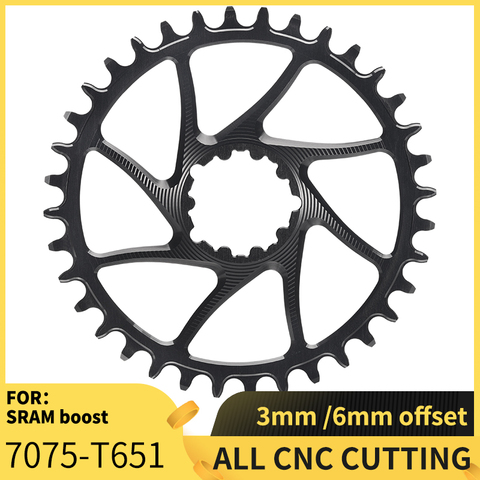 GXP MTB Oval Narrow Wide Chainring 32/34/36/38T 3mm Offset Mountain Bike Chainwheel for SRAM gx xx1 x01 eagle Bicycle Crankset ► Photo 1/6