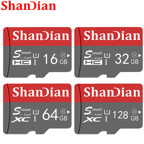 SHANDIAN Smart SD Card 32GB High Speed Class 10 16GB/64GB Real Capacity 128GB Mini SD Memory Card TF Card for Smartphone ► Photo 1/6