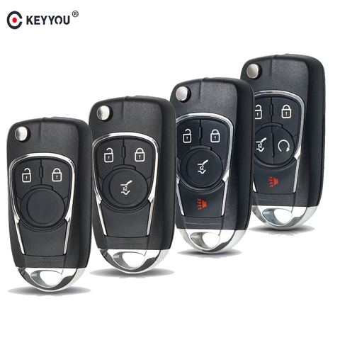 KEYYOU Modified Flip Key Shell For Chevrolet Cruze For OPEL Insignia Astra J Zafira Car Remote Replacement 2/3/4/5 Buttons Key ► Photo 1/6