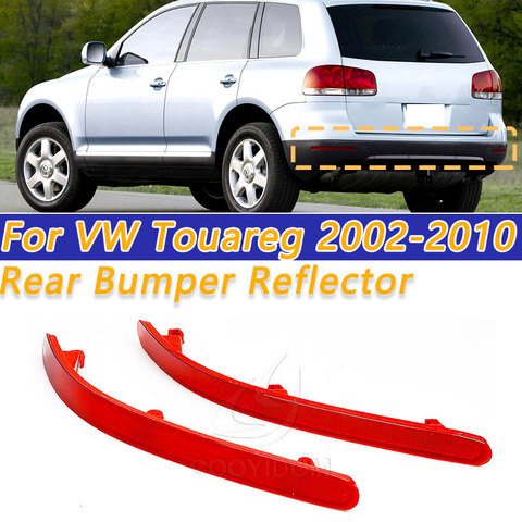 COOYIDOM 1 Pair Car-Styling Tail Rear Bumper Reflector Light  rear brake lamp 7L6945106A 7L6945105A For VW Touareg 2002-2010 ► Photo 1/6