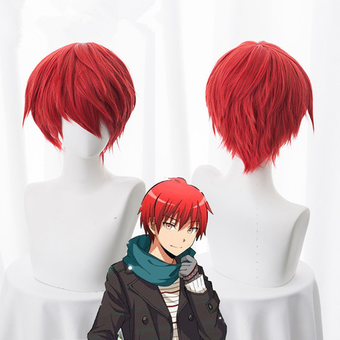 Assassination Classroom Wigs Karma Akabane Wig Akashi Seijuro Sasori Short Red Heat Resistant Synthetic Hair Cosplay Wig ► Photo 1/6