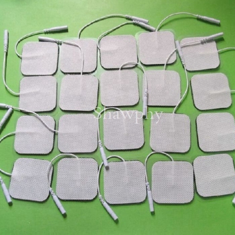 20pcs/lot Electrode Pads Tens Electrodes for Tens Digital Therapy Machine body Massager 5x5cm Nerve Stimulator with 2mm Plug ► Photo 1/5