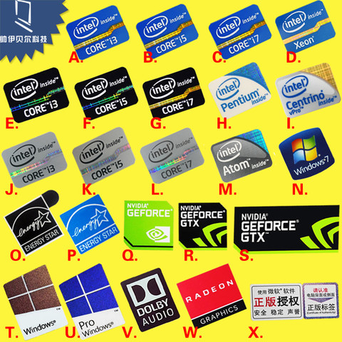 DIY Sticker Decoration Original Second And Third-Generation Cpu i3 i5 i7 Laptop Personality Label ► Photo 1/1