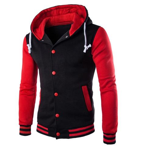 Fashion Men Winter Long Sleeve Varsity Jacket Single-breasted Warm Fleece Coat Men's Jacket Single-breasted Warm Fleece Coat ► Photo 1/6