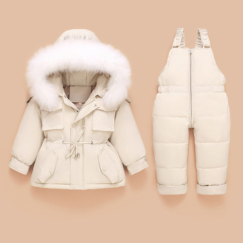 Children Down Coat Jacket+jumpsuit Kids Toddler Girl Boy Clothes Down 2pcs Winter Outfit Suit Warm Baby Overalls Clothing Sets ► Photo 1/6
