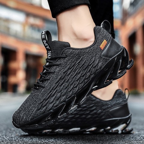2022 Spring New Fish Scale Blade Casual Lace-up Comfortable Running Men Breathable Gym Fly Woven Mesh Fashion Shoes Sneakers ► Photo 1/5