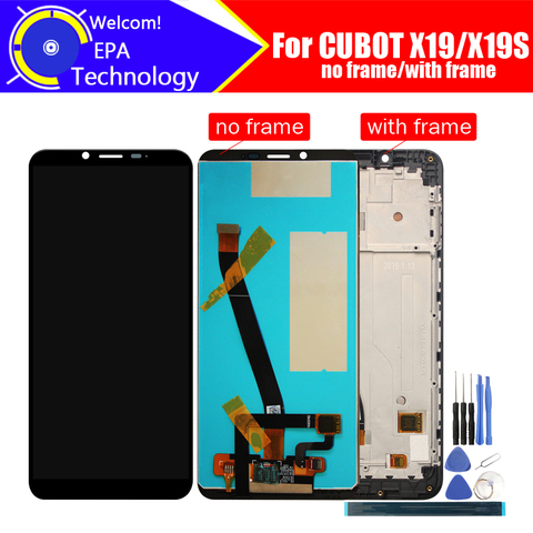5.93 inch CUBOT X19 LCD Display+Touch Screen Digitizer+Frame Assembly 100% Original LCD+Touch Digitizer for CUBOT X19S ► Photo 1/6
