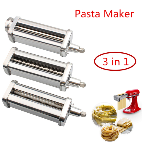 Pasta Maker Attachment for Kitchenaid Stand Mixer,3 in 1 Pasta Machine  Asseccories, Included Pasta Roller,Fettuccine Cutter - AliExpress
