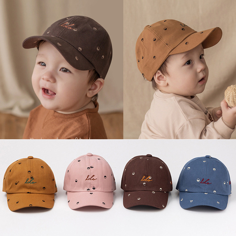 Spring Summer Cute Cotton Baby Hat Cap Kids Boy Adjustable Baseball Caps Boys Girl Hats Children Snapback Hip-Hop Sun Hat ► Photo 1/6