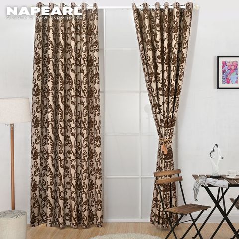 NAPEARL 1 Piece Window Curtain European Style Semi-Blackout 3D Curtains For Living Room Modern Curtain Kitchen ► Photo 1/6