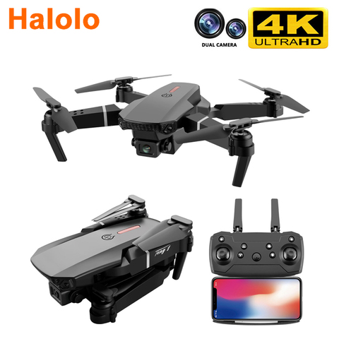 E88 pro drone 4k HD dual camera visual positioning 1080P WiFi  fpv drone  height preservation rc quadcopter ► Photo 1/6