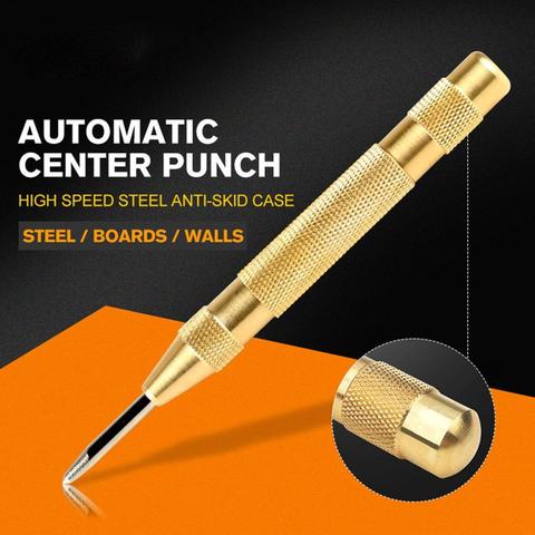 1pcs HSS Center Punch Stator Punching Automatic Center Pin Punch Spring Loaded Marking Drilling Tool for steel board walls ► Photo 1/6