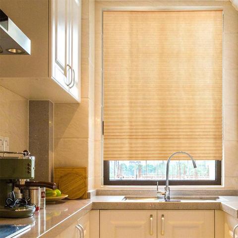 Self-Adhesive Pleated Blinds CurtainsHalf Blackout Windows Curtains Bathroom Balcony Shades Blind for Home Office Window Door ► Photo 1/6